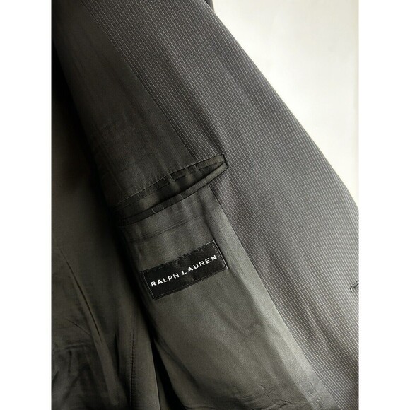 Ralph Lauren Black Label Mens Pinstripe Jacket Blazer Sport Coat Wool Size 36 R - Picture 7 of 8